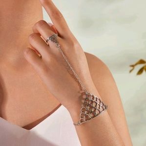 Mermaid Scale Finger Chain Bracelet